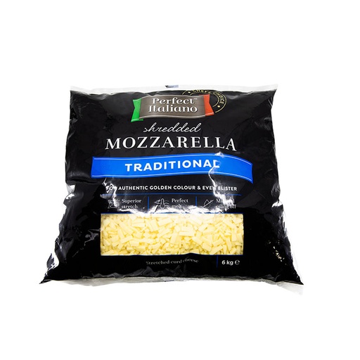 [PERMOZSHR6] perfect mozzarella shredded 2 x 6kg [B]