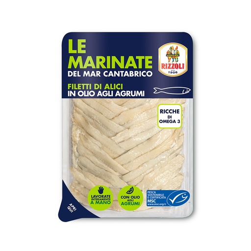 [RIZANCMAR80G] rizzoli 247 anchovy fillets marinated cantabr sea 12x80g [B]