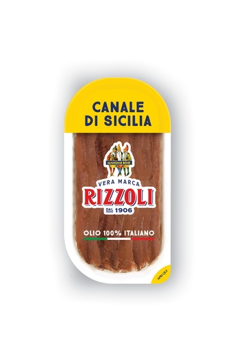 [RIZANCSIC40-B] Rizzoli- Anchovy Fillets Sicilian Sunflower Oil 26x40g