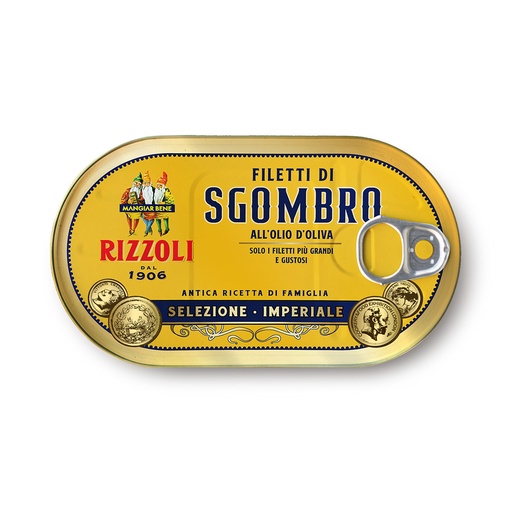 [RIZMAC160] rizzoli 315 mackerel fillets in olive oil 10 x 160g [B]