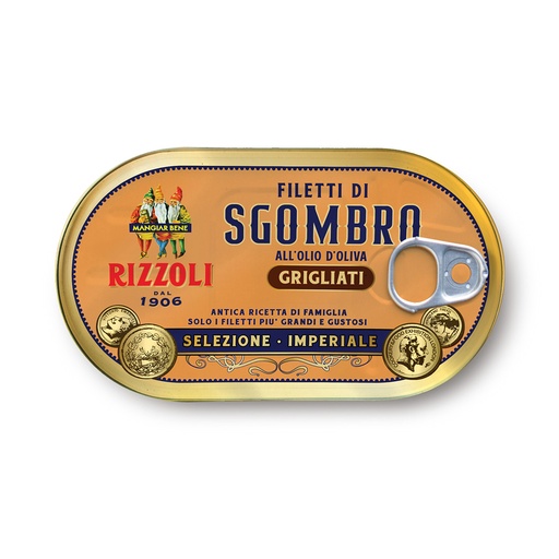 [RIZMACGRI160-B] Rizzoli- Mackerel Grilled In Olive Oil 10 x 160g