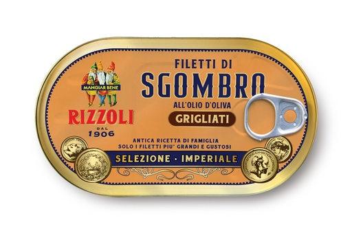 [RIZMACGRI160-B] Rizzoli- Mackerel Grilled In Olive Oil 10 x 160g
