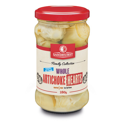 [SANARTPLAFATFRE280-B] Sandhurst- Whole Artichokes Heart 6x280g (ART280/6)