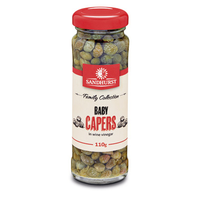[SANCAPBAB110-B] Sandhurst- Baby Capers Vinegar 12x110g (BCAP110)