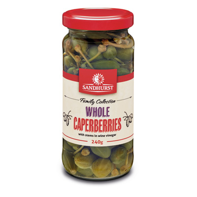 [SANCAPBER240-B] Sandhurst- Caperberries Whole 6 x 240g (CB240)
