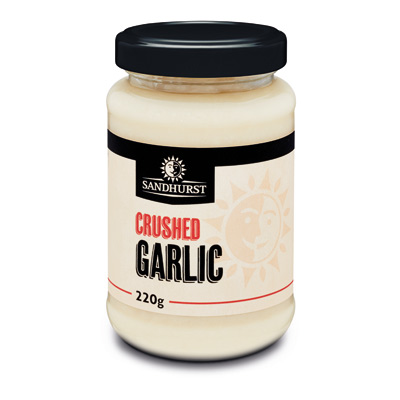 [SANGARCRU220-B] Sandhurst- Garlic Crushed 6 x 220g (GAR220)