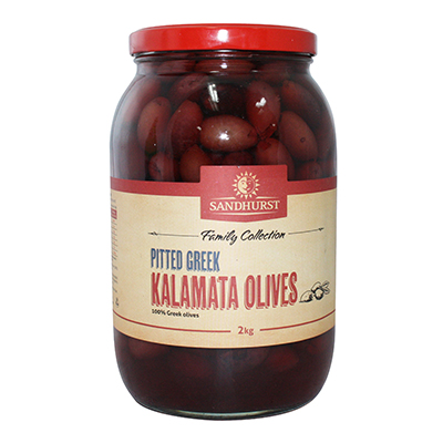 [SANOLIKALPIT2-UC6] Sandhurst- Olives Kalamata Pitted 2kg (PKO2)