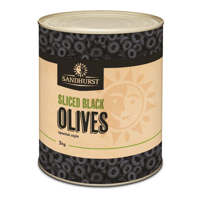 [SANOLISPASLIBLAA10-UC6] Sandhurst- Olive Black Spanish Sliced A10 (SLICEDA10)