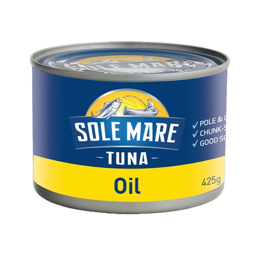 [SOLTUNOIL425-UC12] Sole Mare- Tuna In Oil 425g