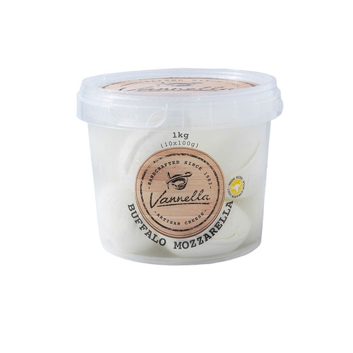 [VANBUFMOZ125-UC4] Vannella- Buffalo Mozzarella 1kg (8 x 125g)