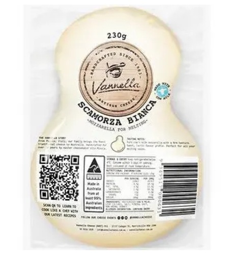 [VANSCABIA230-B] Vannella- Scamorza Bianca Retail 8 x 230g 