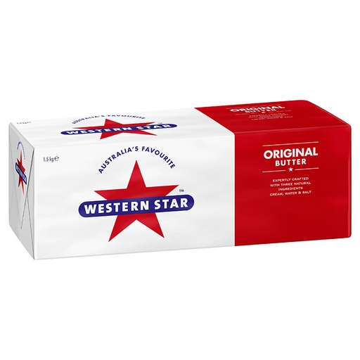 [WESBUTSAL1.5-B] Western Star- Butter Salted 8 x 1.5kg