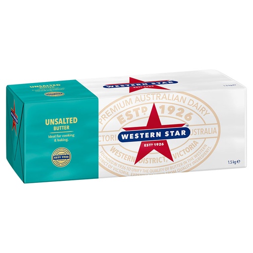 [WESBUTUNS1.5-B] Western Star- Butter Unsalted 8 x1.5kg