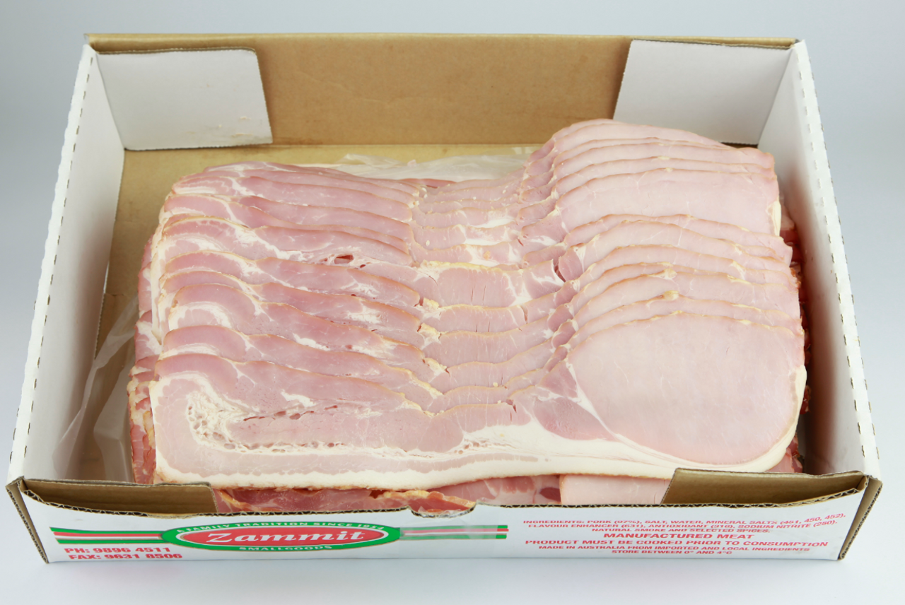 [ZAMBACRINLESFRE-B] Zammit- Bacon Rindless Free Range 5kg