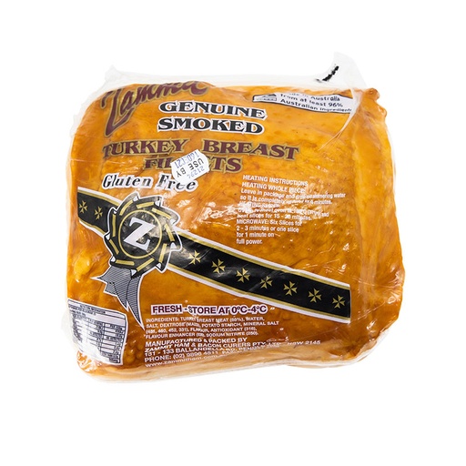 [ZAMTURSMOBRE1_2-KC3] Zammit- Turkey Smoked 1/2 Breast r/w 2kg