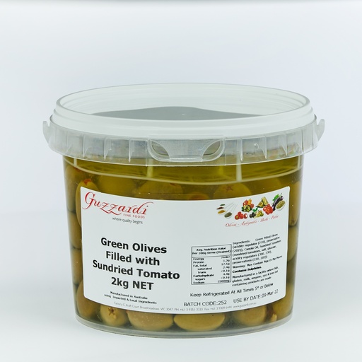 [GUZOLISDT2-UC4] Guzzardi- Olives Queen Stuffed W SD Tom 2kg