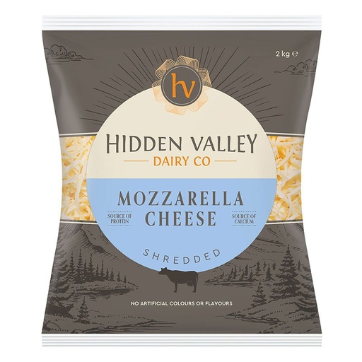 [HIDMOZSHR2] hidden valley mozzarella shredded 2kg (6) [U]