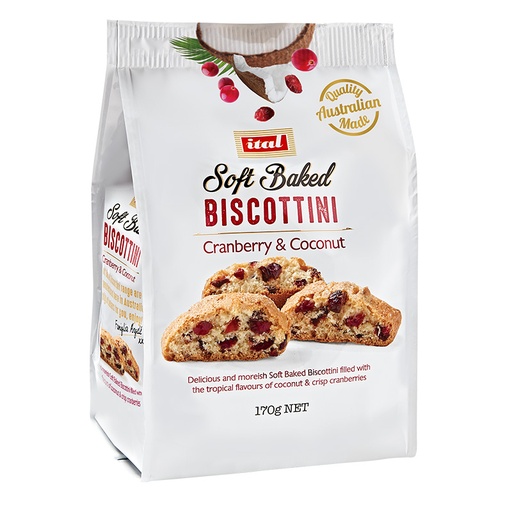 [ITABISCRA] ital biscuit cranb & coconut 5 x170g* [B]