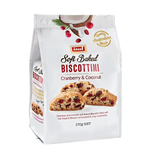 [ITABISCRA-B] Ital- Biscuit Cranberry & Coconut 5 x 170g*