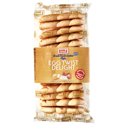 [ITABISEGGTWI] ital biscuit egg twist 12x250g* [B]