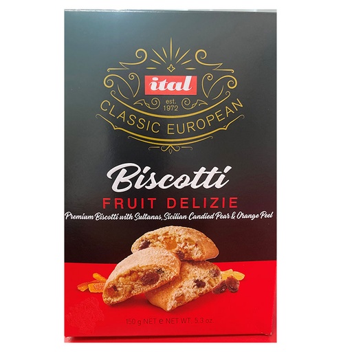 [ITABISFRUDELIZIE] ital biscuit fruit delizie 6 x150g* [B]