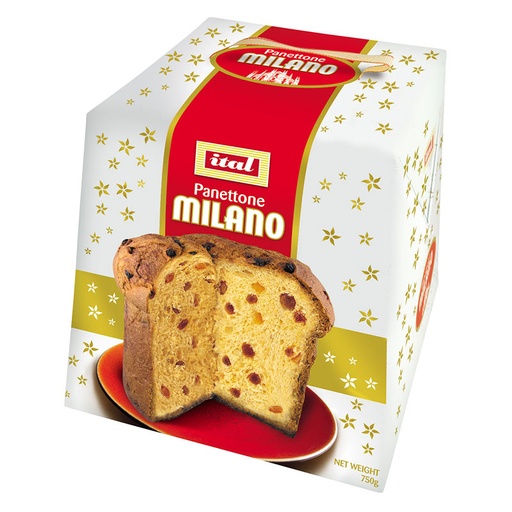 [ITAPANMIL750-B] Ital- Panettone Milano Xmas (box) 750g X12* (SI-PAM)