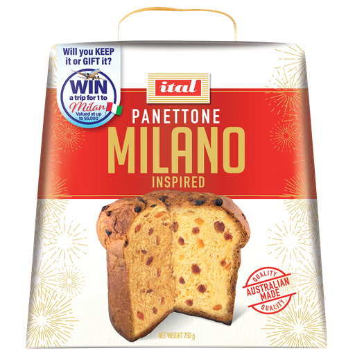 [ITAPANMIL750-B] Ital- Panettone Milano Xmas (box) 750g x 12* (SI-PAM)