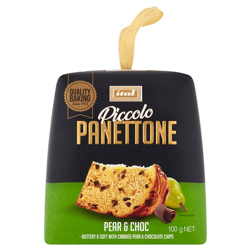 [ITAPANPEACHO100-B] Ital- Panettone Pear & Choc 100g X12* (SI-PANPR1)