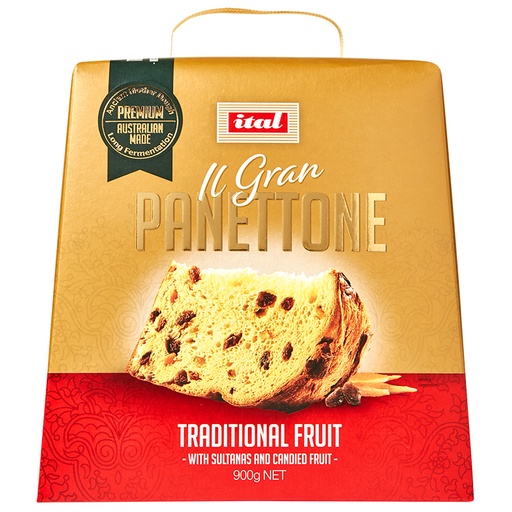 [ITAPANTRA900-B] Ital- Panettone Gold Traditional (box) 900g x6(SI-G.PAN1.1)