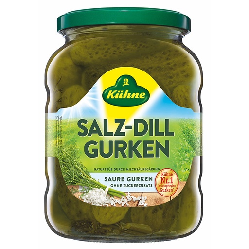 [KUHGHEDILSAL650-B] Kuhne- Gherkins Dill Salt 12x720 (48520)