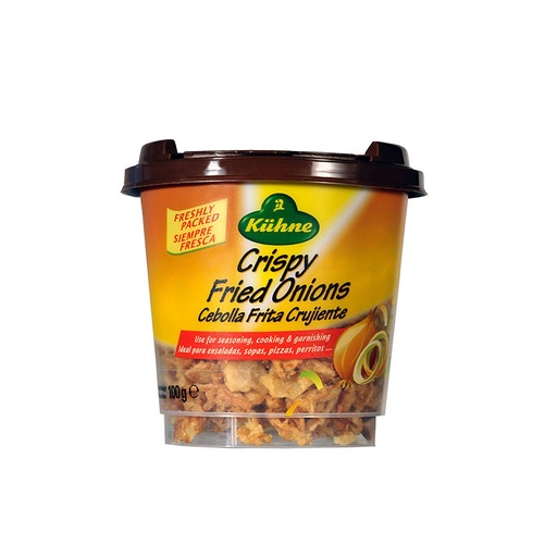 [KUHONIFRI100-B] Kuhne- Onions Fried 12 x 100g (32591)