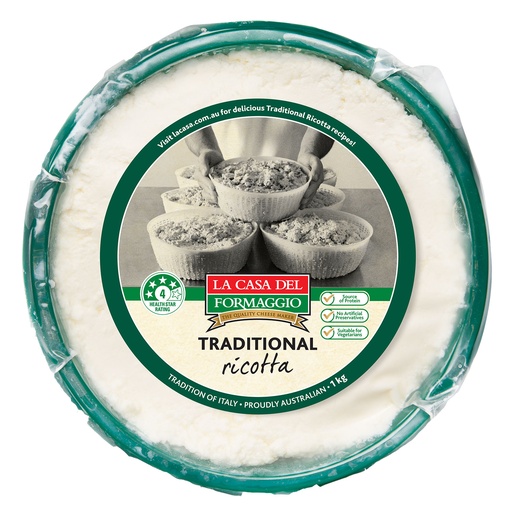 [LACASRICTRA1] la casa ricotta traditional 4 x1kg [B]