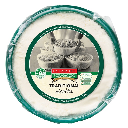 [LACASRICTRA1-B] La Casa- Ricotta Traditional 4 x1kg