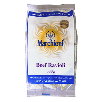 [MARRAVBEE500-B] Marchioni- Ravioli Beef 15 x 500g