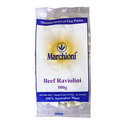 [MARRAVBEEBAB500-B] Marchioni- Beef Raviolini (Baby) 15 x 500g