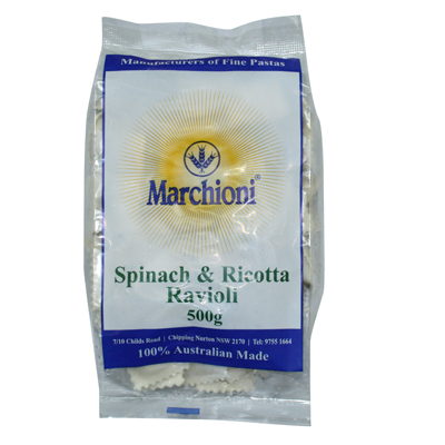 [MARRAVSPIRIC500] marchioni ravioli spin&ric 15 x 500g [B]