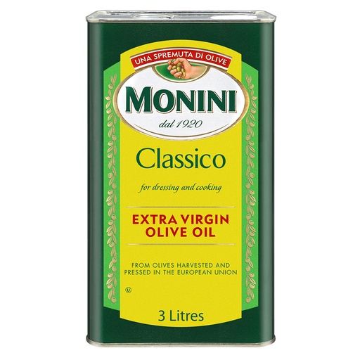 [MONOILEXVIRCLA3-UC4] Monini- Olive Oil Extra Virgin Classic 3Lt