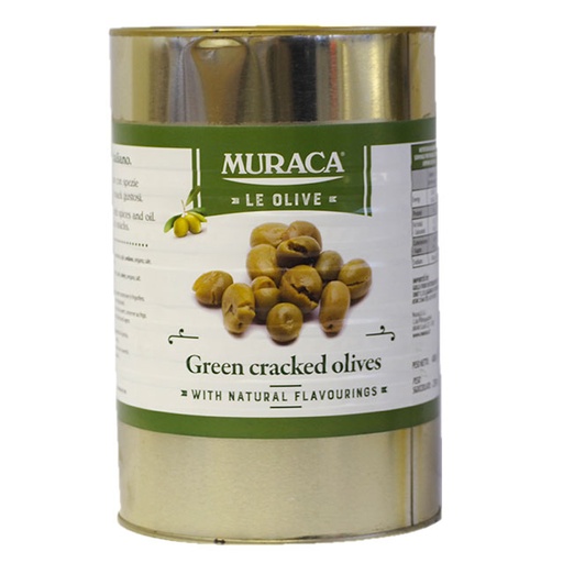 [MUROLIGRECRA4] Muraca olives green cracked 4.25kg [U]