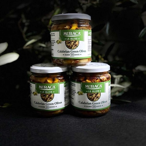 [MUROLIGRECRU-B] Muraca- Olives Calabrian Green Hand Crushed 12x280g