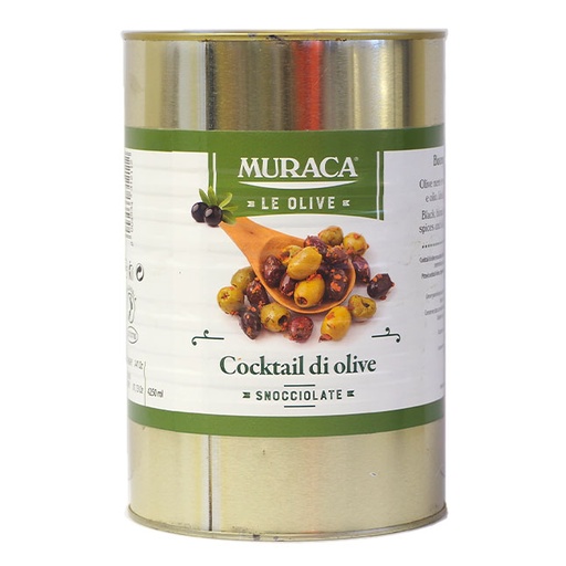 [MUROLIPITCOC4] muraca olives pitted cocktail 4.25kg[U]