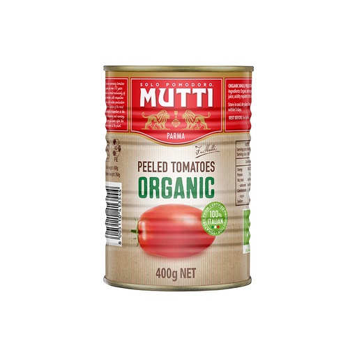 [MUTPEEORG400] mutti peeled tomato organic 12x400g [B]