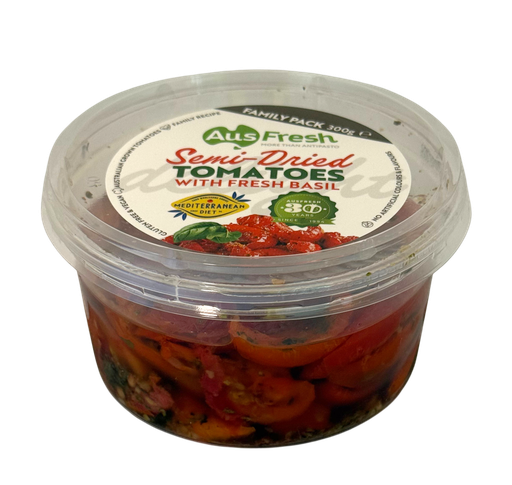 [AUSSDT300-B] Ausfresh Marinated Semi Dried Tomatoes (890010) 6x300gm 