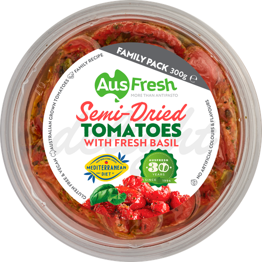 [AUSSDT300-B] Ausfresh- Marinated Semi Dried Tomatoes 6 x 300g (890010)