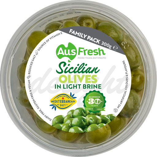 [AUSSICOLI300-B] Ausfresh- Sicilian Olives 6 x 300g (890706)