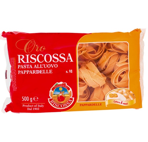 [RISPAPEGG198B-B] Riscossa- Pappardelle Egg Pasta 12 x 500g (198B)