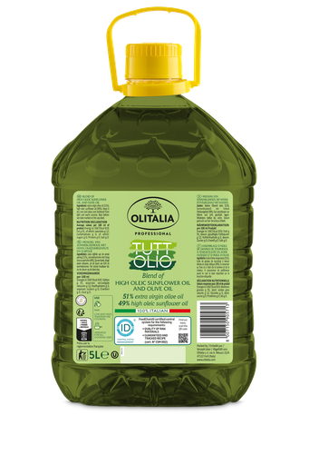 [OLITTUTT5L-UC2] Olitalia- Tuttolio Blend 51% Extra Virgin Olive Oil/49% Sunflower Oil 5L Pet