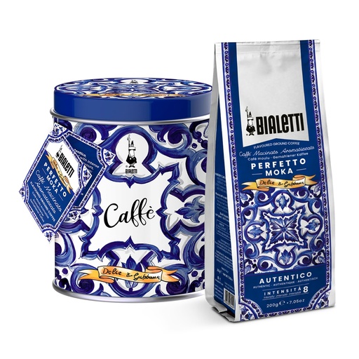 [BIA96080455-B] Bialetti- D&G Coffee Authentico & Tin 200g x6 Blue (96080455)