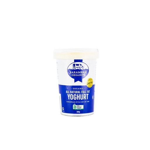 [BOYOGNAT200X6-B] Barambah Organics- Yoghurt All Natural 200g x 6