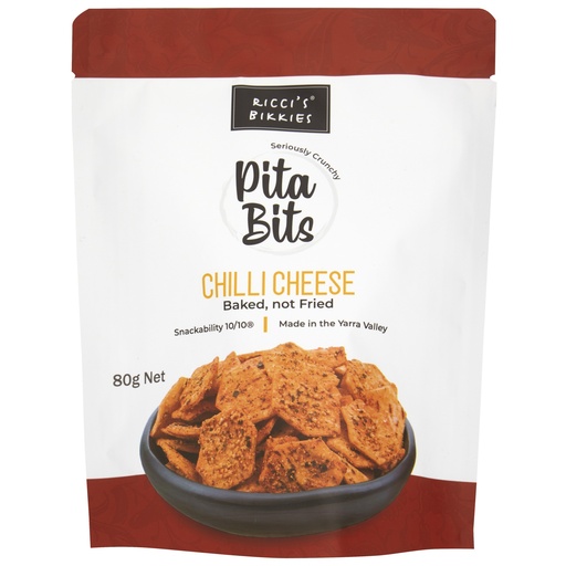 [RBPBCC80-B] Ricci's Bikkies- Pita Bits Chilli Cheese