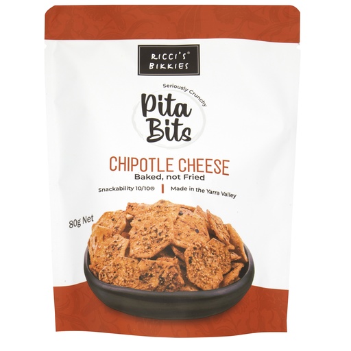 [RBPBC80-B] Ricci's Bikkies- Pita Bits Chipotle